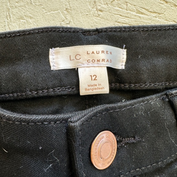 LC Lauren Conrad Black Mid Rise Stretch Skinny Jeans Size 12 - Picture 7 of 12